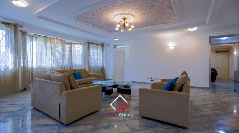 Luxurious 5-Bedroom Mansion with Cinema Room, Study, and Boys’ Quarters for Rent in Spintex