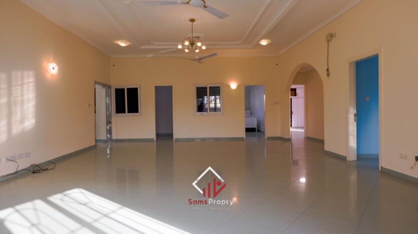 Luxurious 5-Bedroom Mansion with Cinema Room, Study, and Boys’ Quarters for Rent in Spintex