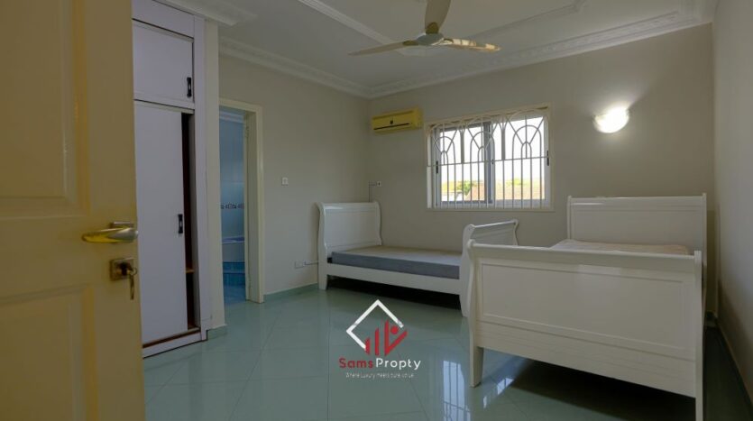 Luxurious 5-Bedroom Mansion with Cinema Room, Study, and Boys’ Quarters for Rent in Spintex